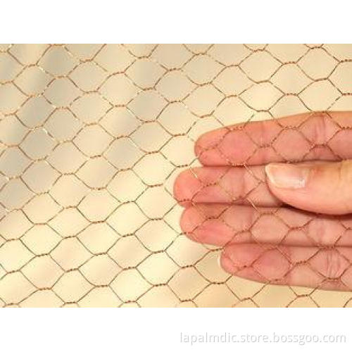 Brass Hexagonal Wire Mesh,Hexagonal Woven Decorative Mesh,C